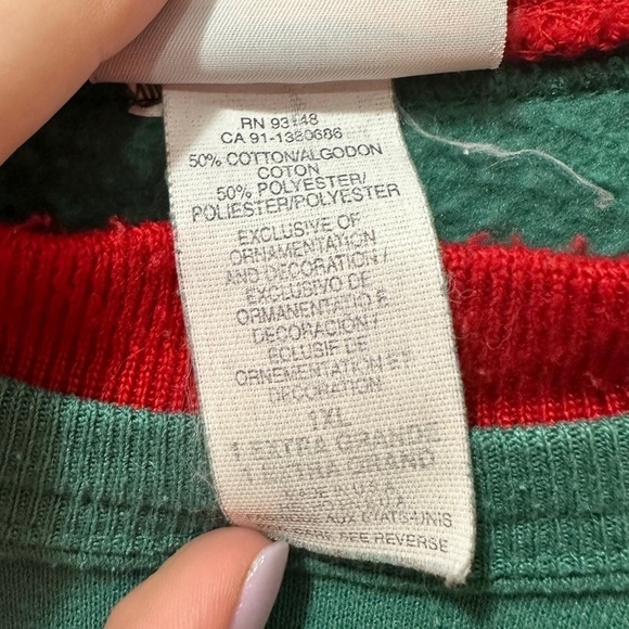 Vintage 90s Top Stitch by Morning Sun Sweatshirt Plus Size 1X Snowman Christmas - Picture 4 of 7